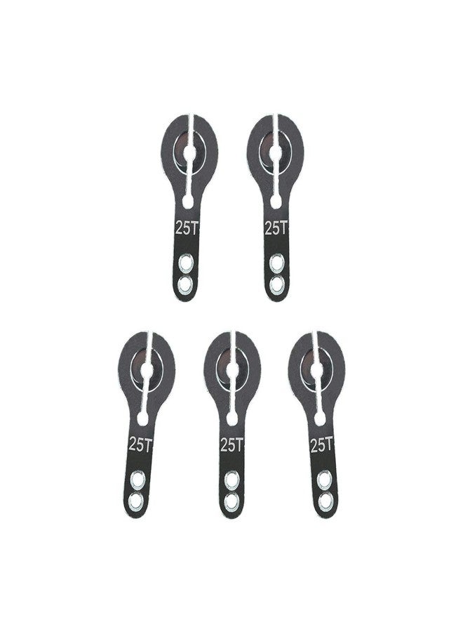 DEVMO 5pcs 25T Metal RC Servo Arm Horn Aluminum M3 Threads Steering for Futaba Savox Xcore Power HL HSP HD Servo Motors - Image 2